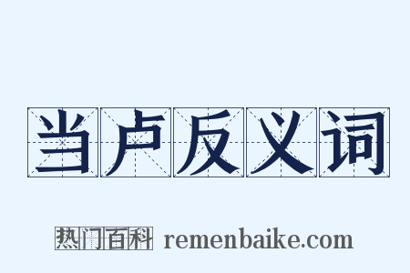 当卢反义词是什么意思的图片